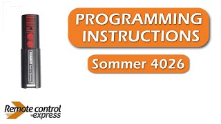 Programming my remote Sommer 4026 [upl. by Eldridge]