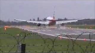 Airbus A330 landing in BerlinTempelhof [upl. by Eceinej24]