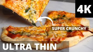 Ultimate Thin Crust Pizza 🍕 Recipe ITS CRUNCHY [upl. by Yrian123]