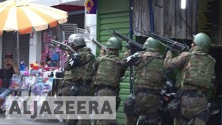 Brazil army shuts down largest favela in Rio de Janeiro [upl. by Yeblehs]