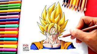 Cómo dibujar a SUPER SAIYAN GOKU paso a paso  SSJ Dragon Ball [upl. by Reinhold267]