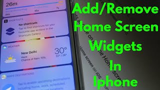 How to Remove Widgets From iphone Home ScreenAdd Your Favourite Widget on ios 14 [upl. by Boehike15]