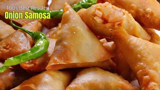 100 బెస్ట్ ఉల్లిపాయ సమోసా  Onion Samosa recipe in Telugu  How to make Ulli samosa  Vismai Food [upl. by Krissie212]