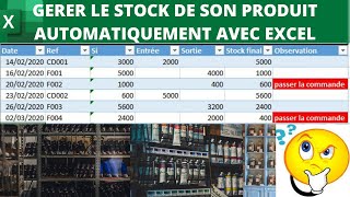 Comment gérer ses stocks en automatique sur Excel [upl. by Cynara]