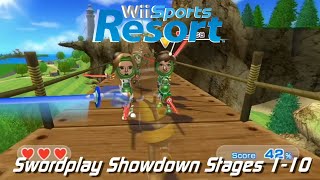 Wii Sports Resort  Swordplay Showdown Stages 110 Untouched [upl. by Calondra862]