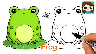 How to Draw a Cute Frog Easy 🐸 [upl. by Hgiel]