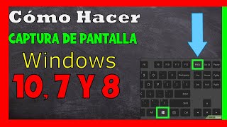 Como Tomar Captura de Pantalla en Computadora ✅ Windows 10 Windows 7 y 8 [upl. by Bethesda]