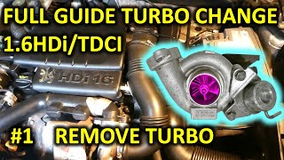 16HDi turbo replacement the full guide part 15 access and removing turbo [upl. by Onabru]