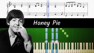 How to play piano part of Honey Pie by The Beatles sheet music [upl. by Eleon]