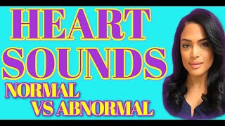 HEART SOUNDS NORMAL VS ABNORMAL AUDIO [upl. by Netsruk]