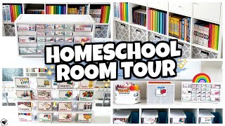 HOMESCHOOL ROOM MAKEOVER 🍎 Tour amp Organization 20202021 [upl. by Zug867]