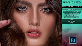 Beauty Portrait Retouch Retouch Pro Panel  Photoshop [upl. by Calmas]