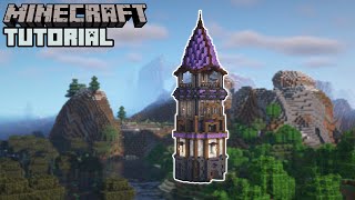 Minecraft  Amethyst Tower Tutorial How to Build [upl. by Lancaster]