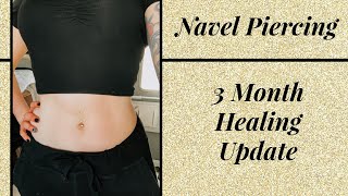 Navel Piercing  3 Month Update  Crooked Jewelry Bump Skin Irritation Downsizing Aftercare [upl. by Joanna]