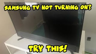 How to Fix Your Samsung TV That Wont Turn On  Black Screen Problem [upl. by Ettinger]