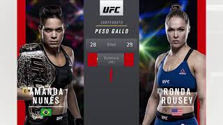 Ronda rousey vs amanda nunes en español [upl. by Olette12]