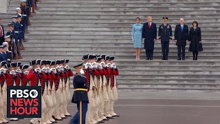 WATCH President Donald Trump conducts troop review at US Capitol [upl. by Duahsar]