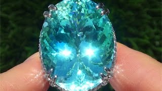 10 Million Dollar Worlds Largest Natural Paraiba Tourmaline Ring For Sale [upl. by Bland314]