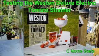 Testing the Weston Deluxe Electric Tomato Strainer [upl. by Siloum]