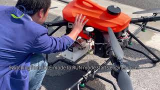 TP416H testing video 4aixs 16L gasoline electric hybrid drone sprayer [upl. by Bobby]