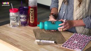 Personalized Water Bottles  Easy DIY [upl. by Aliak229]