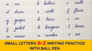 Alphabet in cursive  Cursive handwriting practice  az small letters  beginners amp students [upl. by Ramo727]