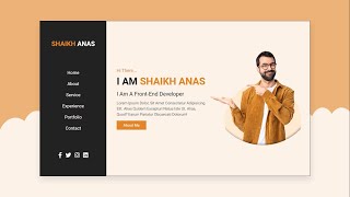 Create A Responsive PERSONAL PORTFOLIO Website Design Using  HTML CSS JS   From Scratch [upl. by Lejeune]