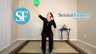 Senior Fitness  Seated Exercises with Playground Ball [upl. by Nyrtak]