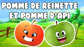 Pomme de reinette et pomme dapi  comptine pour enfants [upl. by Aihsel]