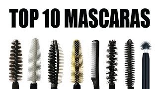 THE TOP 10 BEST MASCARAS  FROM DRUG STORE TO HIGH END [upl. by Stutzman]