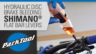 How to Bleed Hydraulic Brakes  Shimano® Flat Bar Levers [upl. by Naihr536]