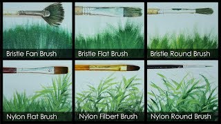 How to Paint Grasses Using Different Brushes by JM Lisondra [upl. by Ashli]