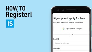 How to Register on Internshala LATEST [upl. by Thursby128]