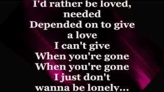 Just Dont Want To Be Lonely Lyrics  RONNIE DYSON [upl. by Nilkcaj]