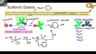 0211 Formation of Sulfonate Esters from Alcohols [upl. by Yolande]