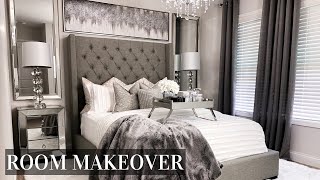 EXTREME Bedroom Makeover  LUXE ON A BUDGET Room Transformation [upl. by Colman]