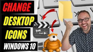 How To Change Desktop Icons Windows 10  Custom Icons [upl. by Cusick]