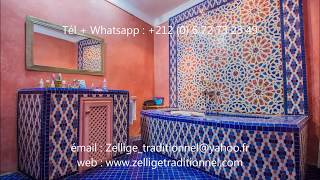 bathroom decoration with Moroccan zellige 2019 [upl. by Schroder]