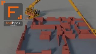 Fastbrick Robotics Hadrian 105 Demonstrative Model Animation [upl. by Ardnoyek]