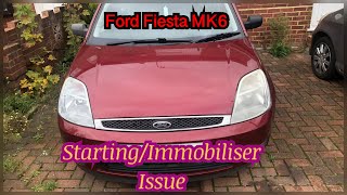 Ford fiesta MK6 starting immobiliser fix [upl. by Stavros]