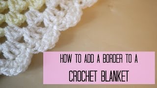 CROCHET How to add a crochet border scallopedshell edging  Bella Coco [upl. by Toinette]