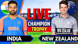 India vs New Zealand Match 12  Live Cricket Match Today  IND vs NZ  Champions Trophy NZ Batting [upl. by Oskar359]