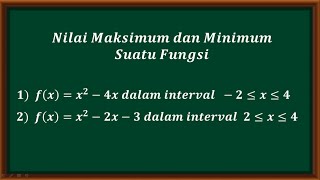 Cara mudah menentukan nilai maksimum dan minimum suatu fungsi [upl. by Kyred]