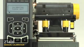 Zebra ZT410 Industrial Printer Manual Calibration [upl. by Ayerhs515]