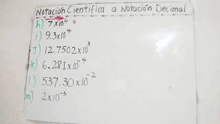 Notación Científica a Notación Decimal [upl. by Guyon654]