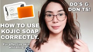 HOW TO USE KOJIE SAN WHITENING SOAP DOS amp DONTS English sub [upl. by Eicyaj]