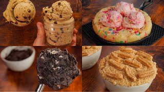 4 Low Calorie Desserts amp Snacks   Easy High Protein No Bake Cookie Dough Brownie Batter [upl. by Sinegold254]