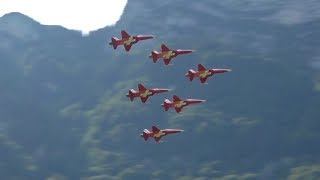 Patrouille Suisse flying Display Mollis Zigermeet 2019 AirShow [upl. by Onaicram617]