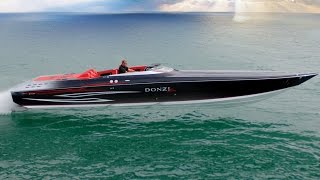 DONZI 43 ZR Power Boat  Ferrari Performance meets James Bond Style [upl. by Dogs]