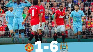 Manchester United 1  6 Manchester City Unforgettable Match [upl. by Aitekram]